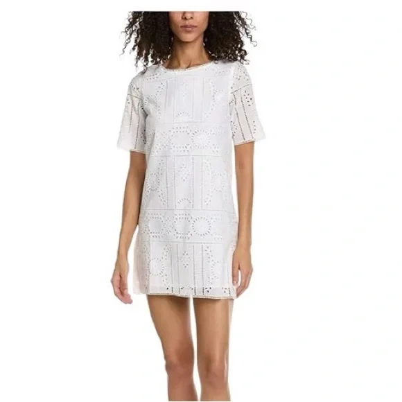 ✔️#86/54 BNWT Sealed The Kooples Flower Embroidery Shift Dress - Picture 1 of 9